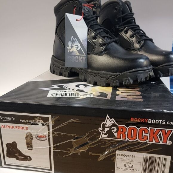 Rocky 6" Alpha Force Waterproof Public Service Boots Black Size 5.5 Women NEW - Picture 5 of 6